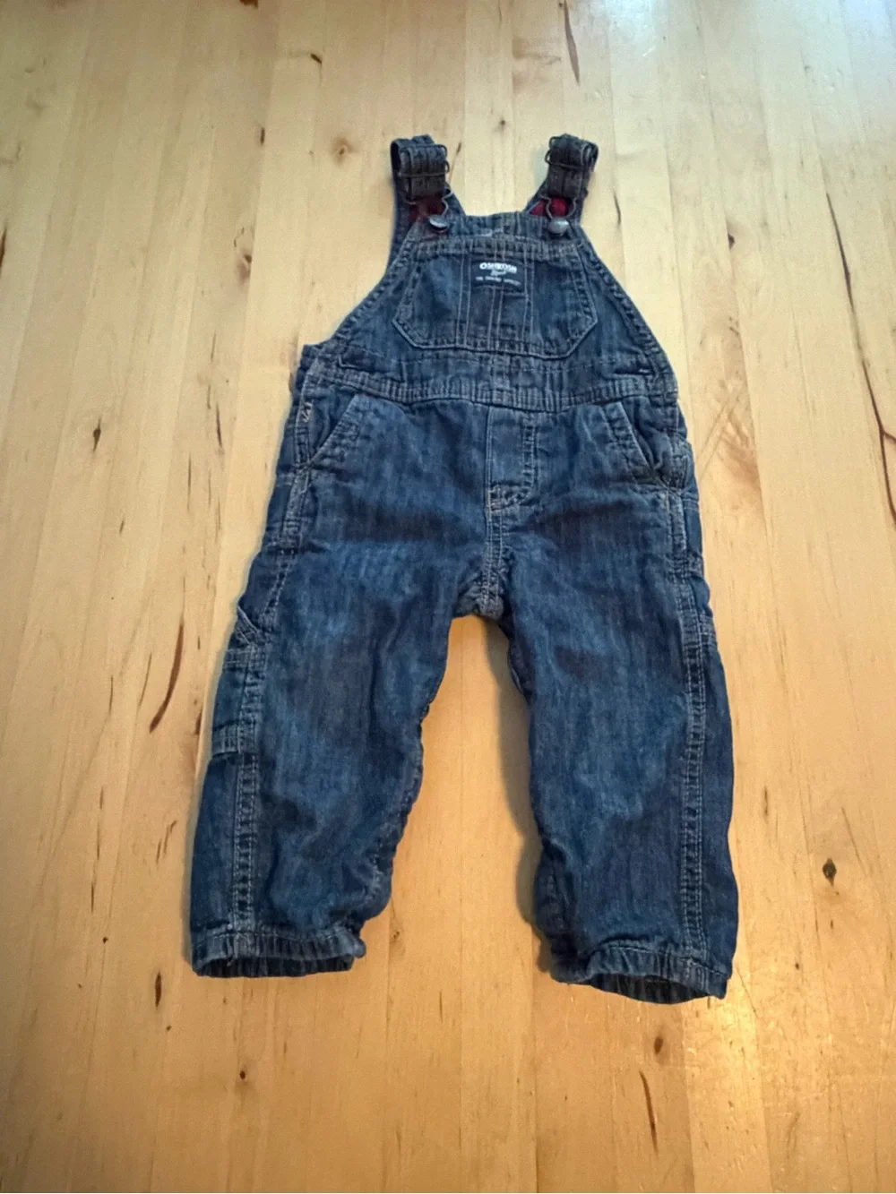 OshKosh B'gosh Denim Blue Kids Overalls with Front Pocket